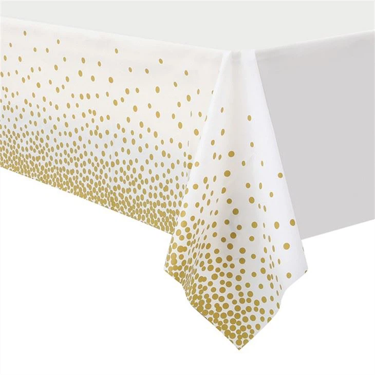 White Gold Party Table Cover