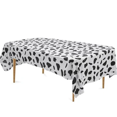 Nyuj Print Tablecloth Lag luam wholesale Party Tablecloth Table Cloth Waterproof Roj pov thawj Tsis Wash Thick Tablecloth Table Cloth